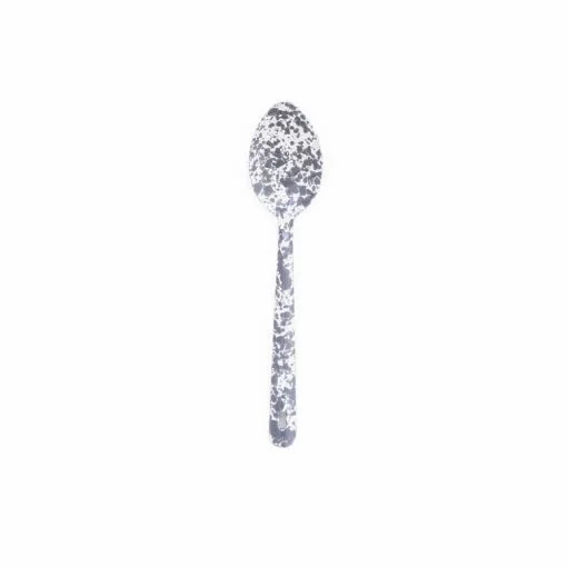 Crow Canyon - Enamelware Splatter Serving Spoon, Gray