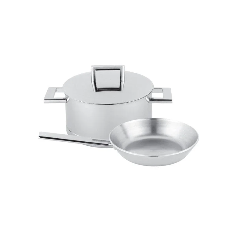 John Pawson Three-Piece Stainless Steel Cookware Set