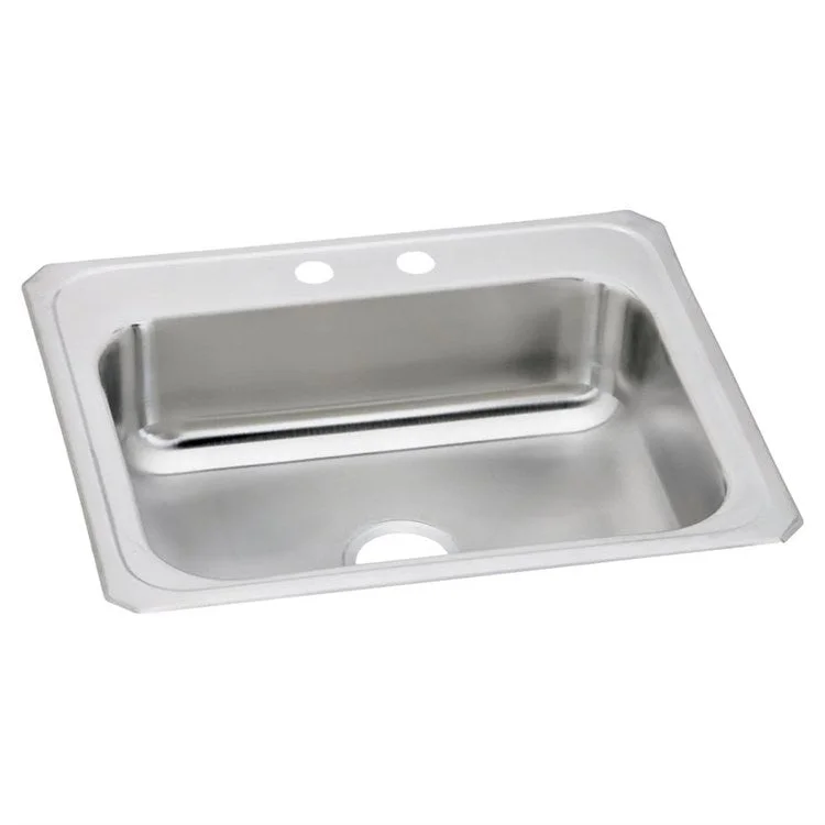 Gourmet Celebrity 25" Single Bowl Stainless Steel Drop-In Kitchen Sink with 1 Hole