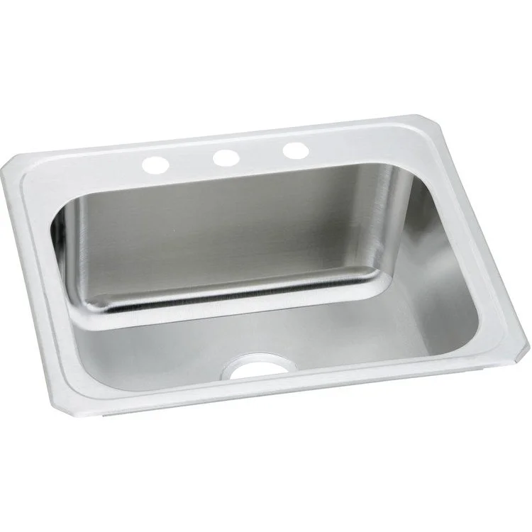 Kitchen Sink Pursuit 25 x 22 Inch Single Bowl Brushed Satin Drop-In