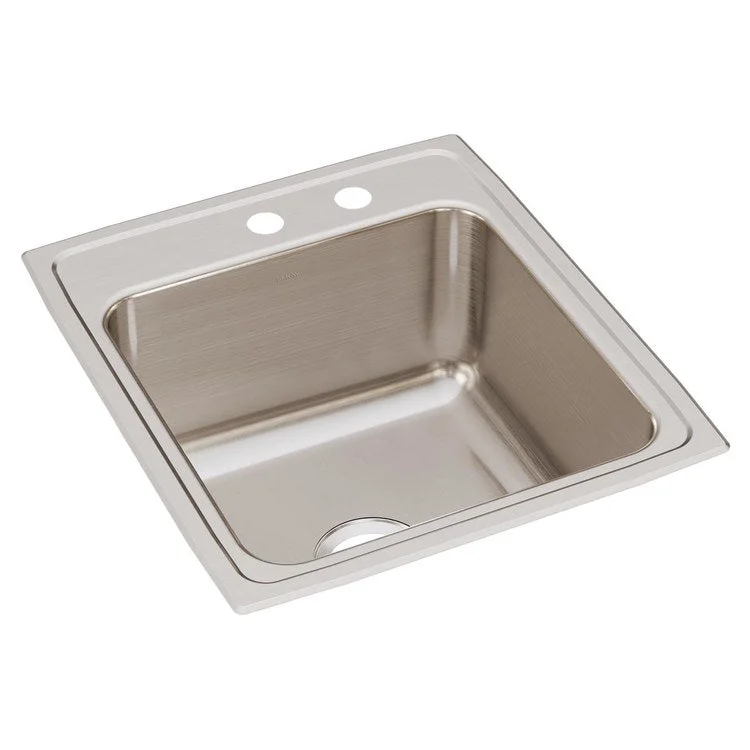 Kitchen Sink Lustertone Classic 19.5 x 22 Inch Single Bowl MR2 Hole Lustrous Satin Drop-In