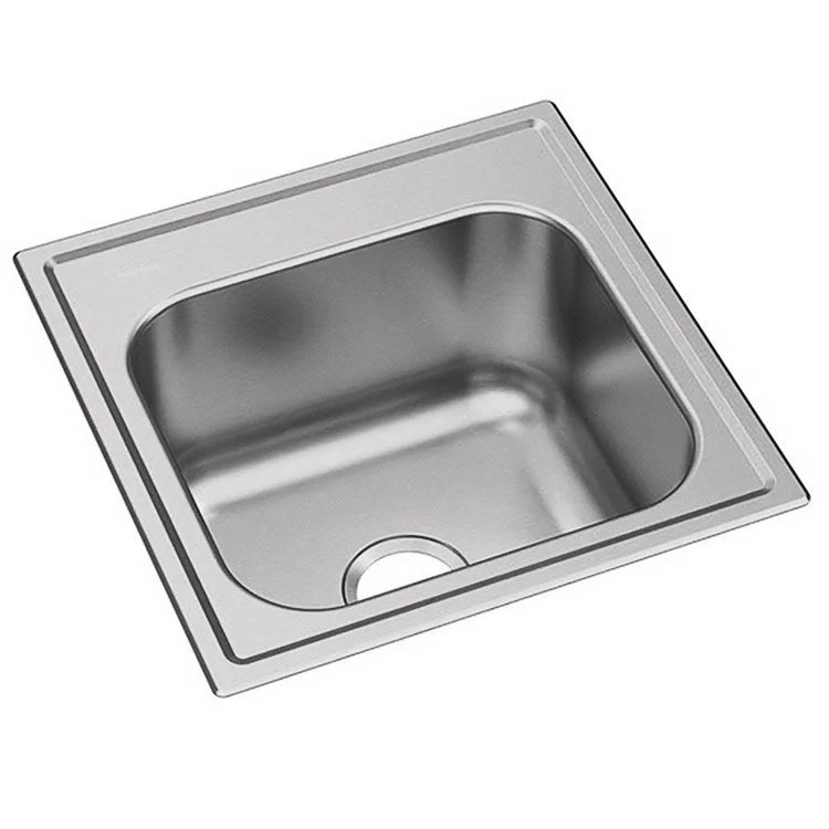 Laundry Sink Dayton Premium 25 x 22 Inch Single Bowl Premium Highlighted Satin Drop-In