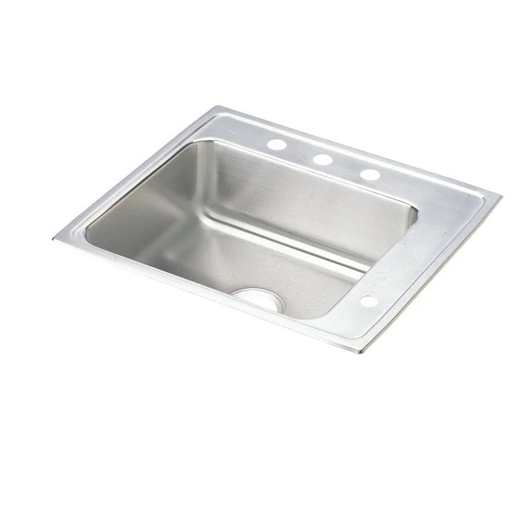 Classroom Sink Lustertone 22 x 19.5 Inch Single Bowl ADA Rectangular Right Lustrous Satin Drop-In Minimum Cabinet Size 27 Inch 4-1/2 Inch 18 Gauge