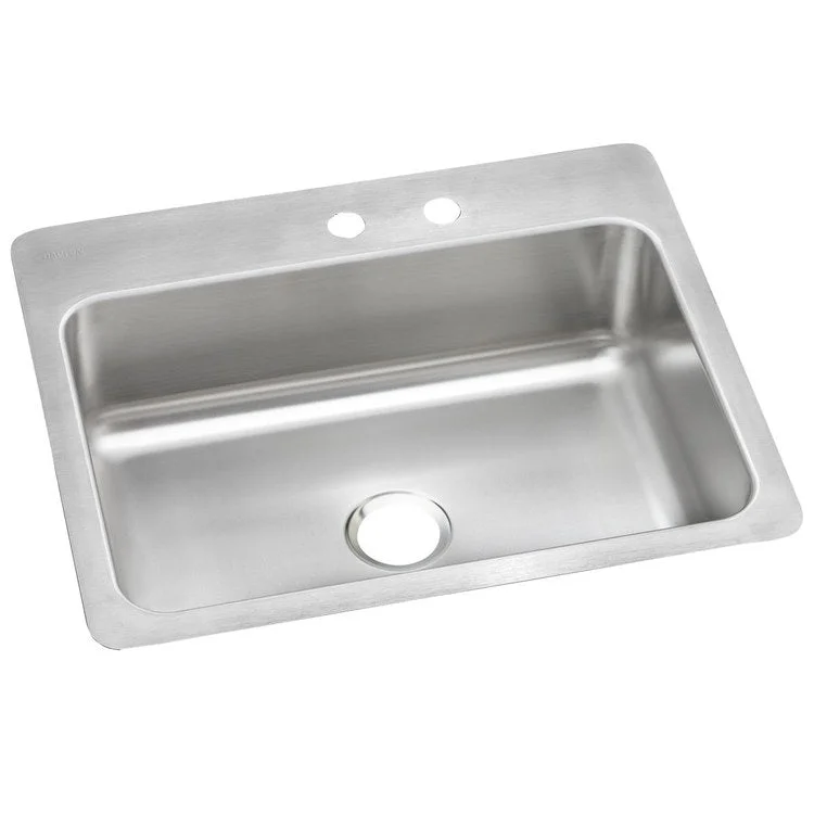 Kitchen Sink Dayton 27 x 22 Inch Single Bowl MR2 Hole Elite Satin Top Mount Undermount