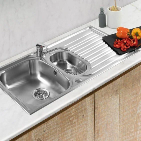 Nirali Fabulous Stainless Steel Single Bowl Kitchen Sink in 304 Grade With Veg Bowl