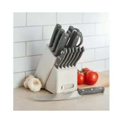 Farberware Forged Triple-riveted Stainless Steel Knife Block Set -15-piece