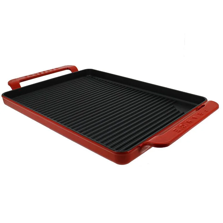 Chasseur French 14" Rectangular Enameled Cast Iron Grill