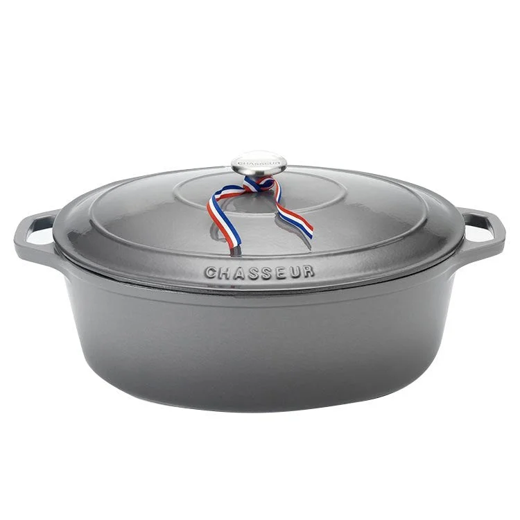 Chasseur French 6-Quart Enameled Cast Iron Oval Dutch Oven