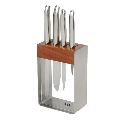 Furi Pro Stainless Steel Knife Block Set 5 Piece