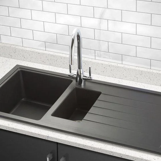 Nirali Granio Quartz One and Half Bowl Kitchen Sink