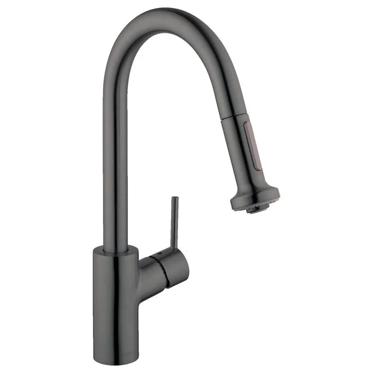 Kitchen Faucet Talis S2 MagFit 1 Lever ADA Brushed Black Chrome Pull Down 2 Function 150 Degree Swivel 1.75 Gallons per Minute