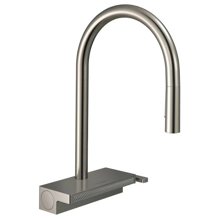 Kitchen Faucet Aquno Select 1 Lever ADA Steel Optic Pull Down 3 Function High Arc 150 Degree Swivel 1.75 Gallons per Minute