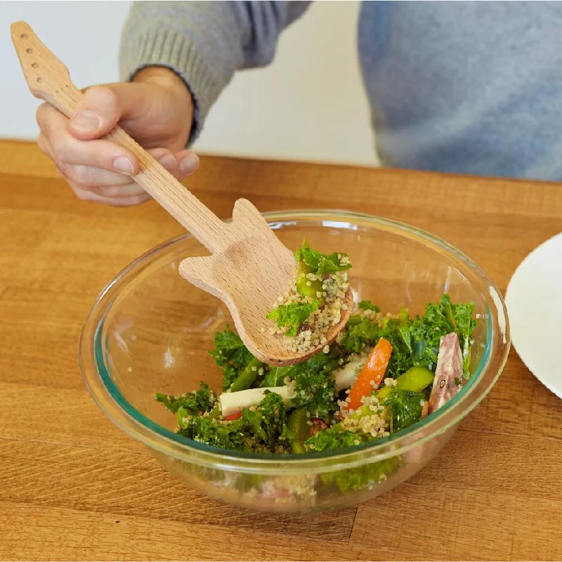 Kikkerland - Rockin' Wooden Kitchen Serving Spoon