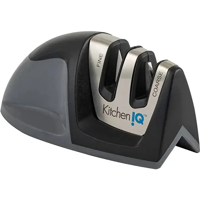 KitchenIQ 50009 Edge Grip 2-Stage Knife Sharpener, Black