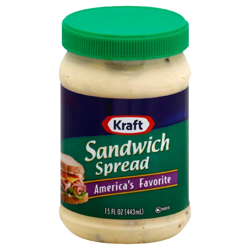 Kraft Spoonable Sandwich Spread, 15 Ounce/12 per case.