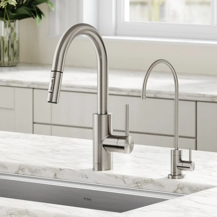 Oletto Pull Down Kitchen Faucet and Purita Water Filter Faucet Combo