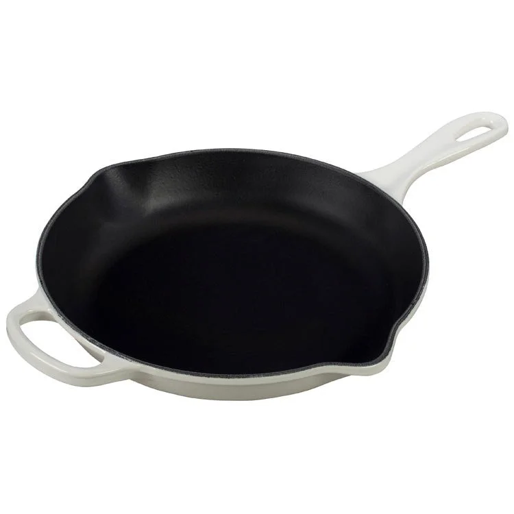 Signature 1.75-Quart (10.25") Cast Iron Skillet with Iron Handle - White