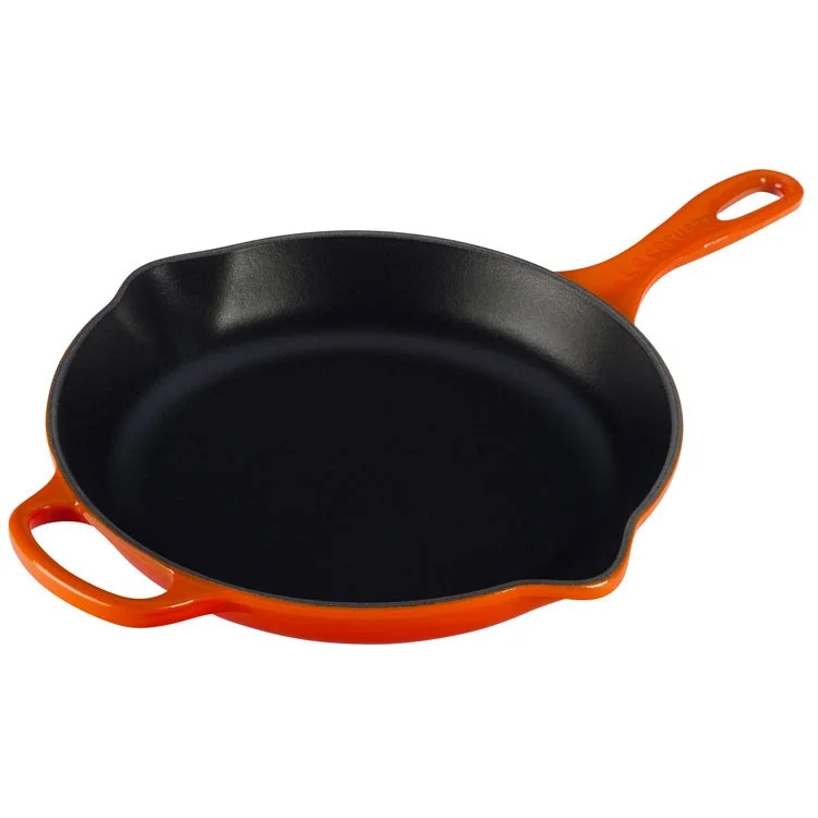 Signature 1.75-Quart (10.25") Cast Iron Skillet with Iron Handle - Flame