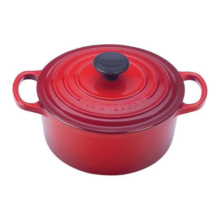 Signature 2-Quart Cast Iron Round Dutch Oven - Cerise