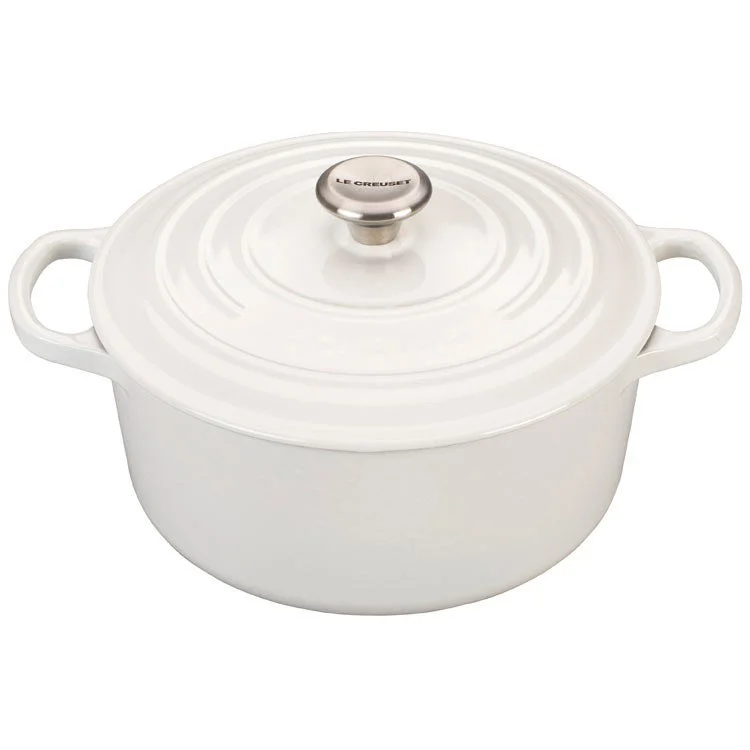 Signature 3.5-Quart Cast Iron Round Dutch Oven - White