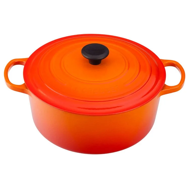 Signature 5.5-Quart Cast Iron Round Dutch Oven - Flame