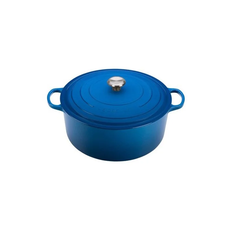 Signature 13.25-Quart Cast Iron Round Dutch Oven with Stainless Steel Knob - Marseille