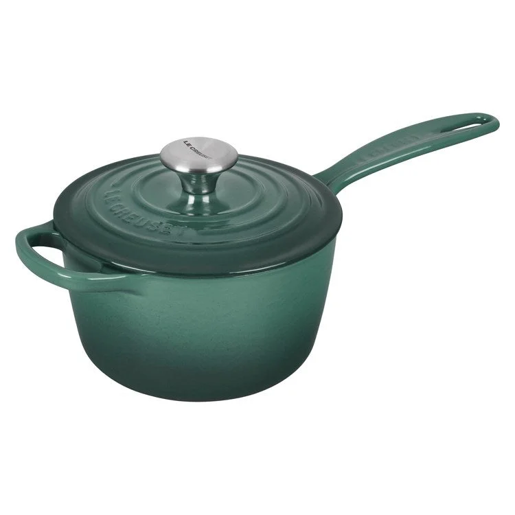 Signature 1.75-Quart Cast Iron Saucepan with Stainless Steel Knob - Artichaut