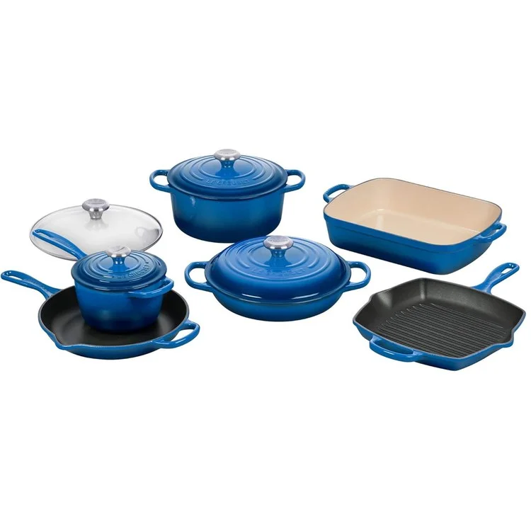 Signature 10-Piece Cast Iron Cookware Set - Marseille