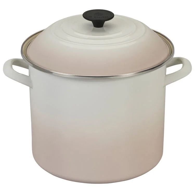 10-Quart Enamel On Steel Stockpot - Meringue