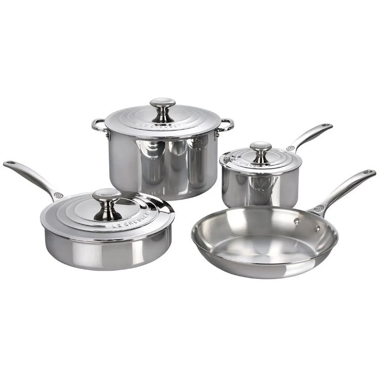 Seven-Piece Stainless Steel Cookware Set