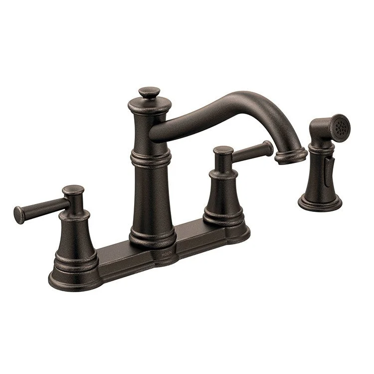 Belfield Two Handle High Arc Kitchen Faucet with Sprayer