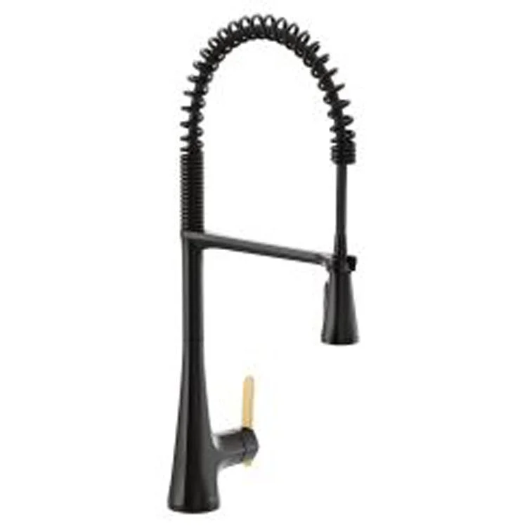 Kitchen Faucet Sinema Pre-Rinse Spring 1 Lever ADA Matte Black 1.5 Gallons per Minute