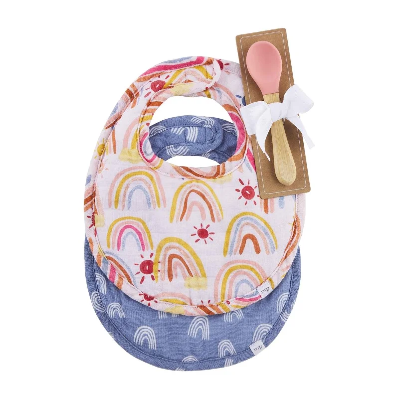 Mud Pie - Rainbow Bib & Spoon Set