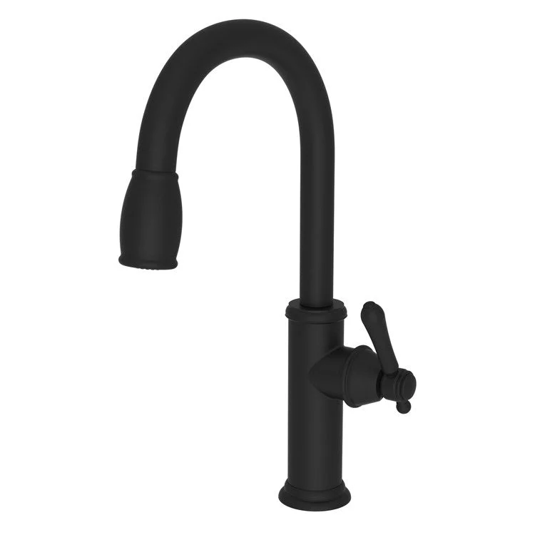 Kitchen Faucet Chesterfield 1 Lever ADA Flat Black Pull Down Spout Height 10-1/3 Inch 1.8 Gallons per Minute