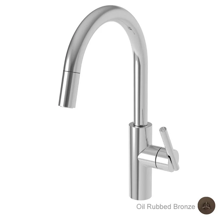 East Linear Single Handle Pull Down Kitchen Faucet