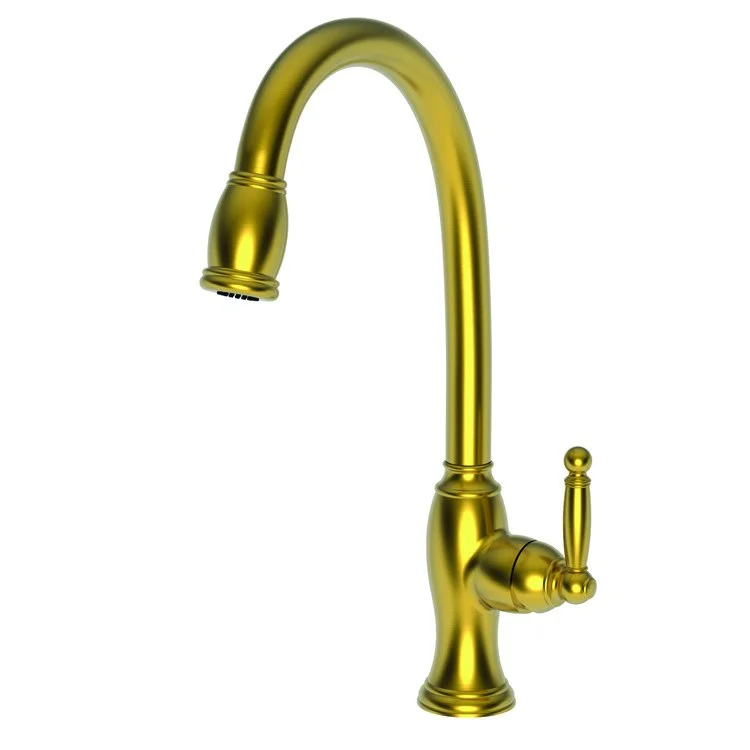 Kitchen Faucet Nadya 1 Lever ADA Satin Gold PVD Pull Down Spout Height 11-3/4 Inch 1.8 Gallons per Minute