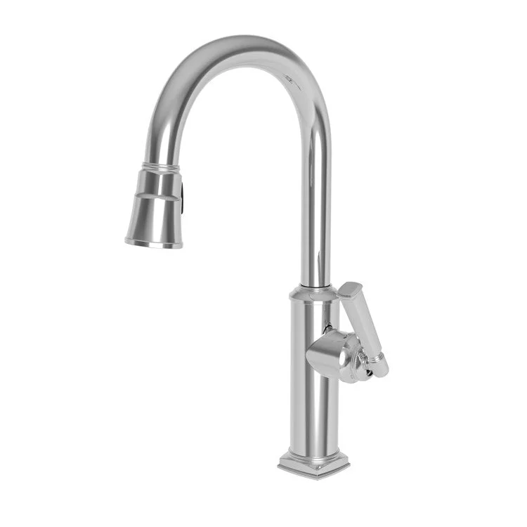 Kitchen Faucet Zemora 1 Lever ADA Antique Nickel Pull Down Spout Height 10-4/9 Inch 1.8 Gallons per Minute