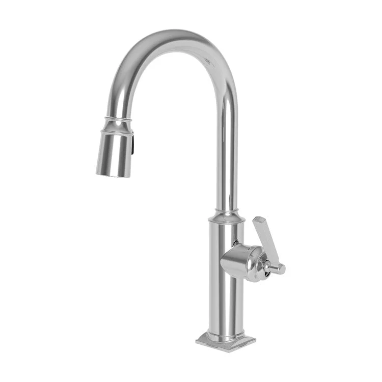 Kitchen Faucet Adams 1 Lever ADA Satin Nickel PVD Pull Down Spout Height 10-1/2 Inch 1.8 Gallons per Minute