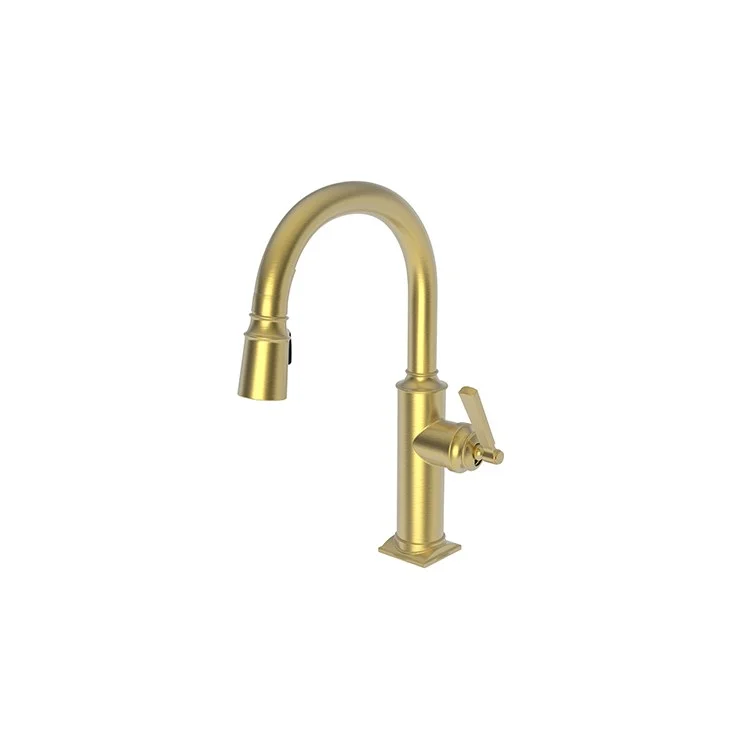 Bar Faucet Adams 1 Lever ADA Satin Bronze PVD Pull Down Swivel Brass Spout Height 8-2/7 Inch 1.8 Gallons per Minute