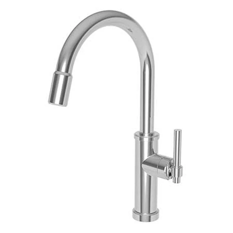 Kitchen Faucet Seager 1 Lever ADA Polished Chrome Pull Down Spout Height 10-4/5 Inch 1.8 Gallons per Minute