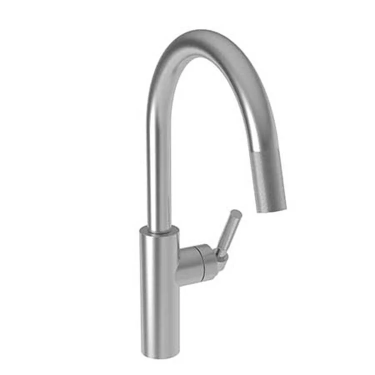 Kitchen Faucet Muncy 1 Lever ADA Stainless Steel PVD Pull Down Spout Height 9-3/5 Inch 1.8 Gallons per Minute