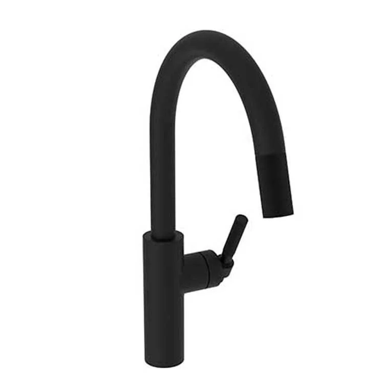 Kitchen Faucet Muncy 1 Lever ADA Flat Black Pull Down Spout Height 9-3/5 Inch 1.8 Gallons per Minute