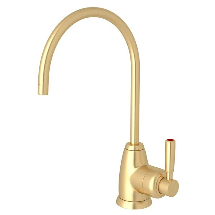 Hot Water Dispenser Holborn 1 Lever C-Spout Satin English Gold 6-1/2 Inch 0.5 Gallon per Minute