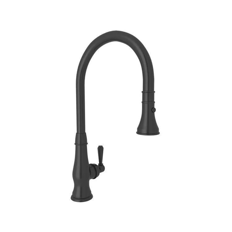 Kitchen Faucet Patrizia Pull Down 1 Metal Lever Matte Black 1.8 Gallons per Minute