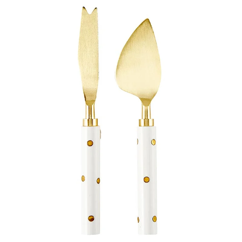 Santa Barbara - Gold Dot Cheese Knife Set