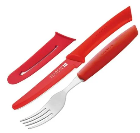 Scanpan Spectrum Steak Knife & Fork Set Red