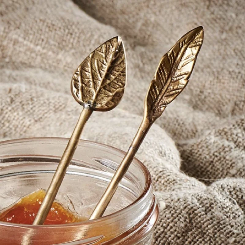 Set of 2 Leaf Spoons - Long