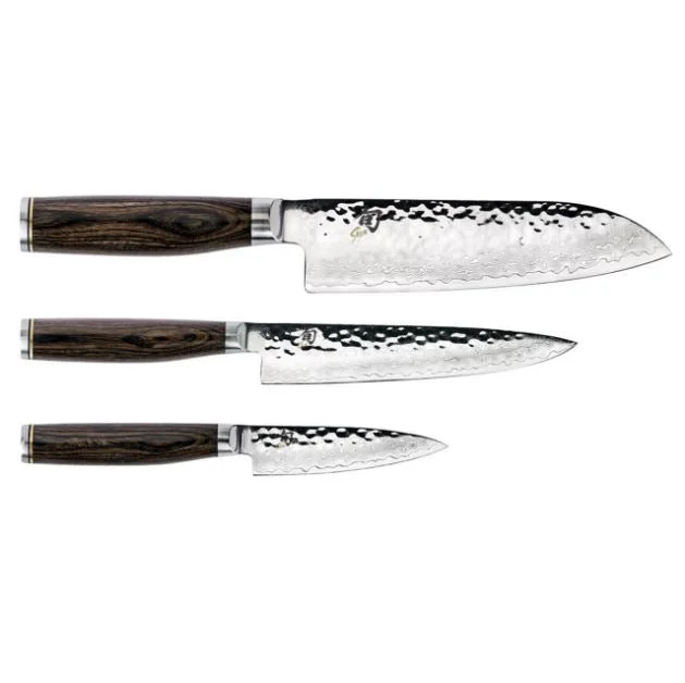 Shun Premier 3 Piece Santoku Knife Set