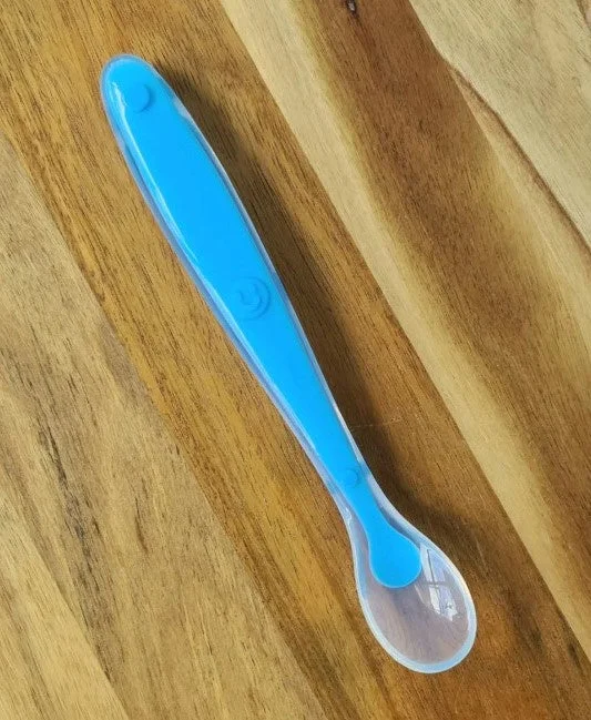 Silicone Baby Spoon Blue