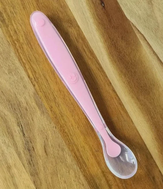 Silicone Baby Spoon Pink